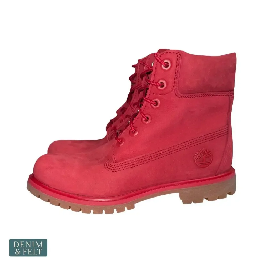 Timberland 50th Anniversary 6 Inch Waterproof Red Nubuck‎ Boots Streetwear